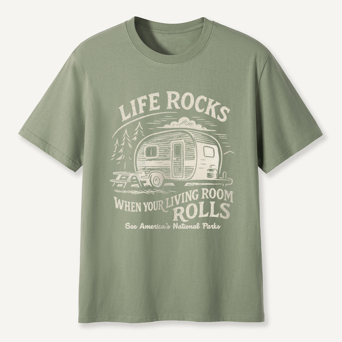 Life Rocks When Your Living Room Rolls Camper T-Shirt