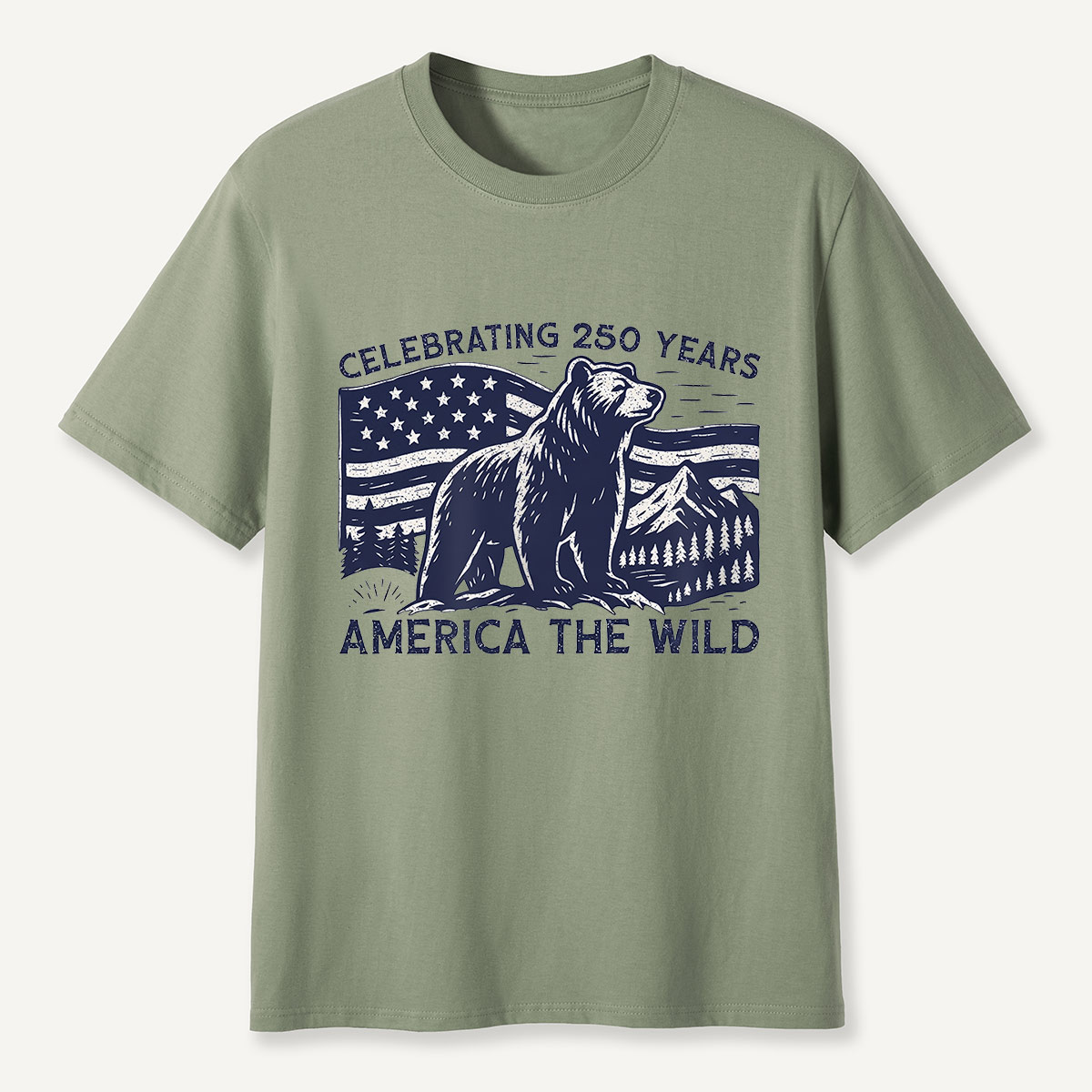 America the Wild 250 Years Bear T-Shirt