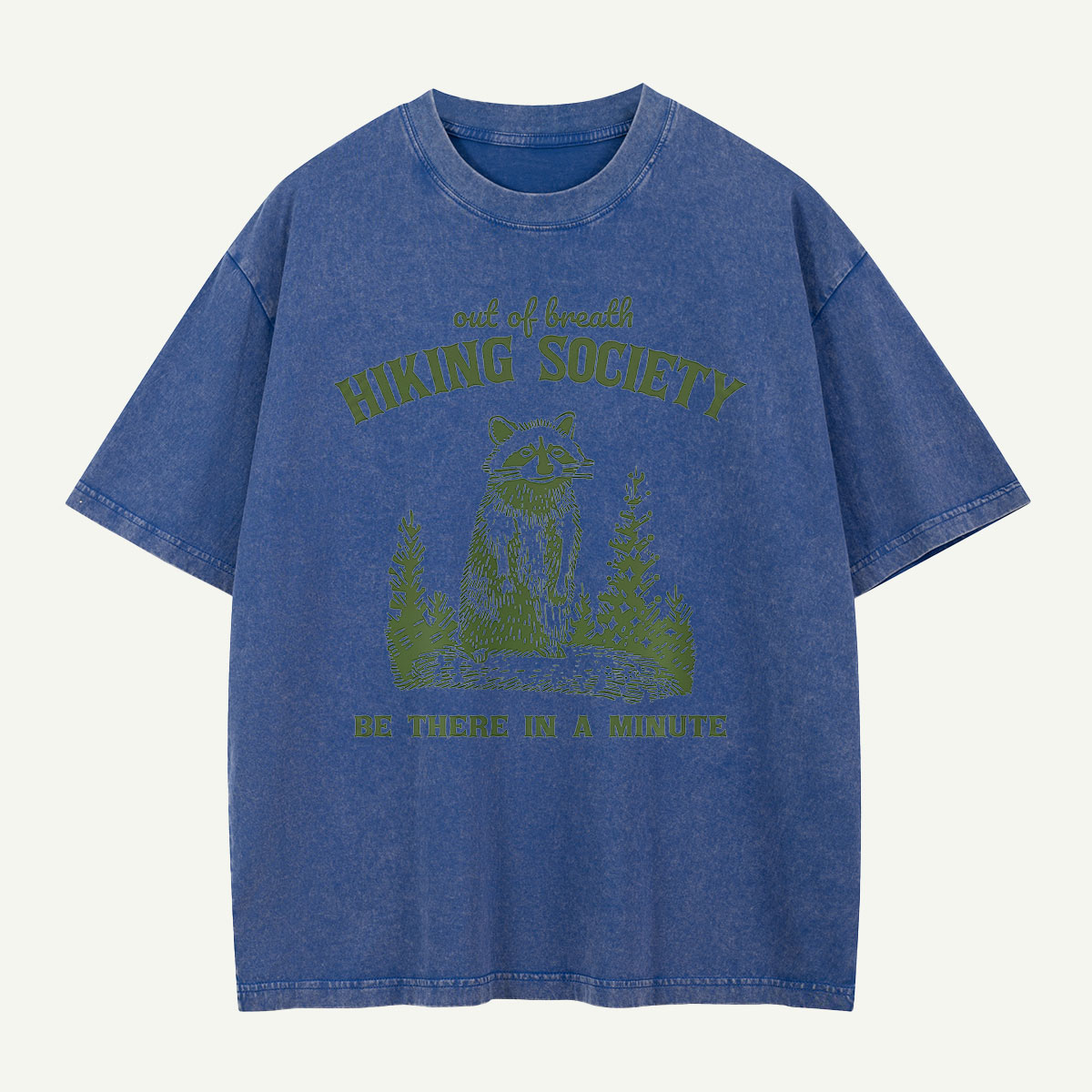 Out Of Breath Hiking Society Raccoon Washed T-Shirt
