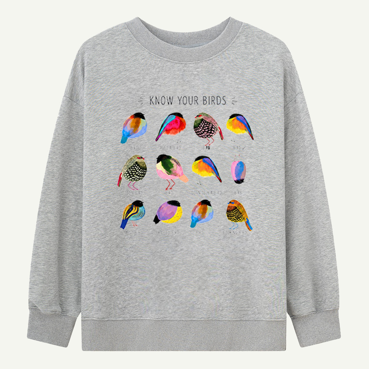 Colorful Bird Guide Sweatshirts