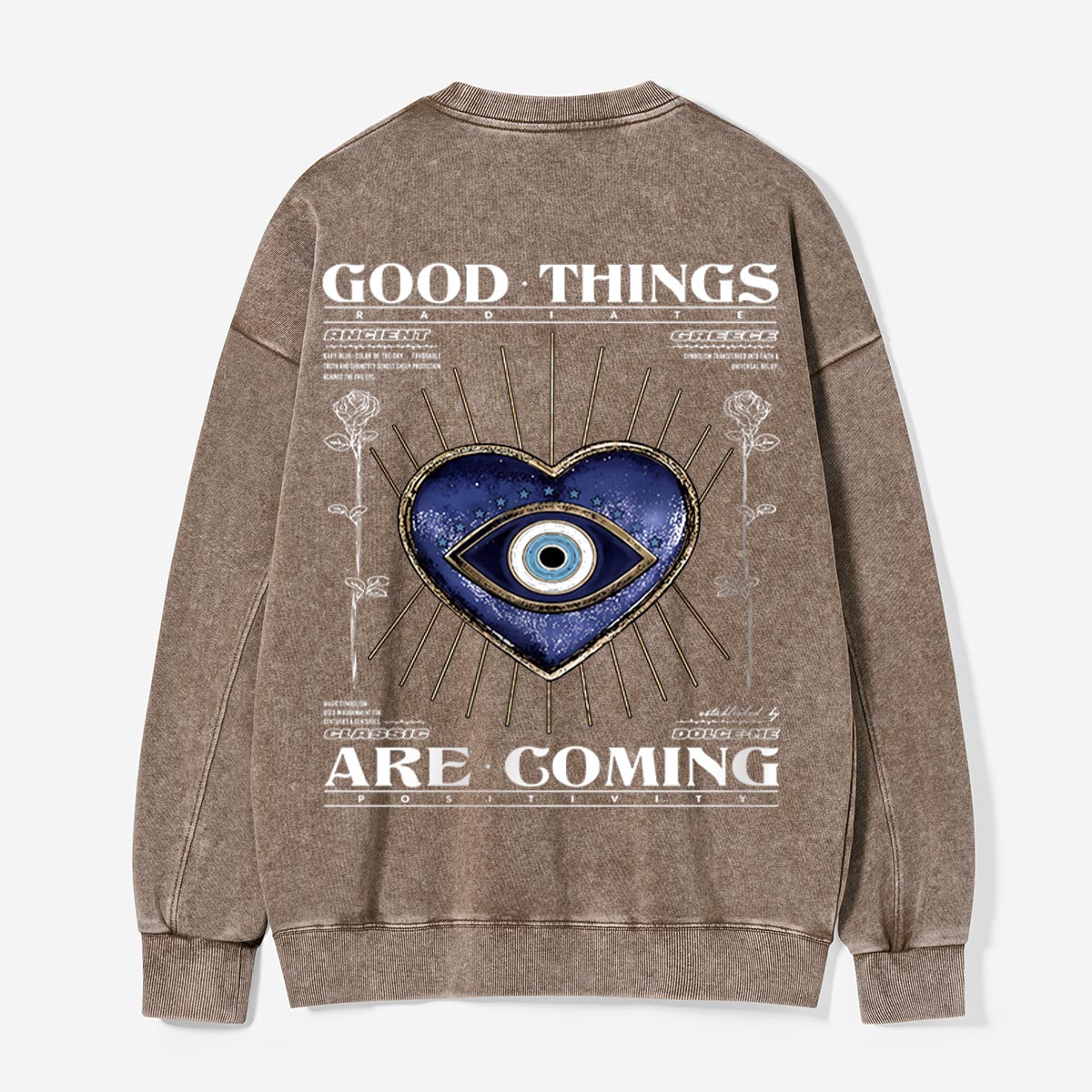 Good Things Are on the Way Washed Sweatshirts