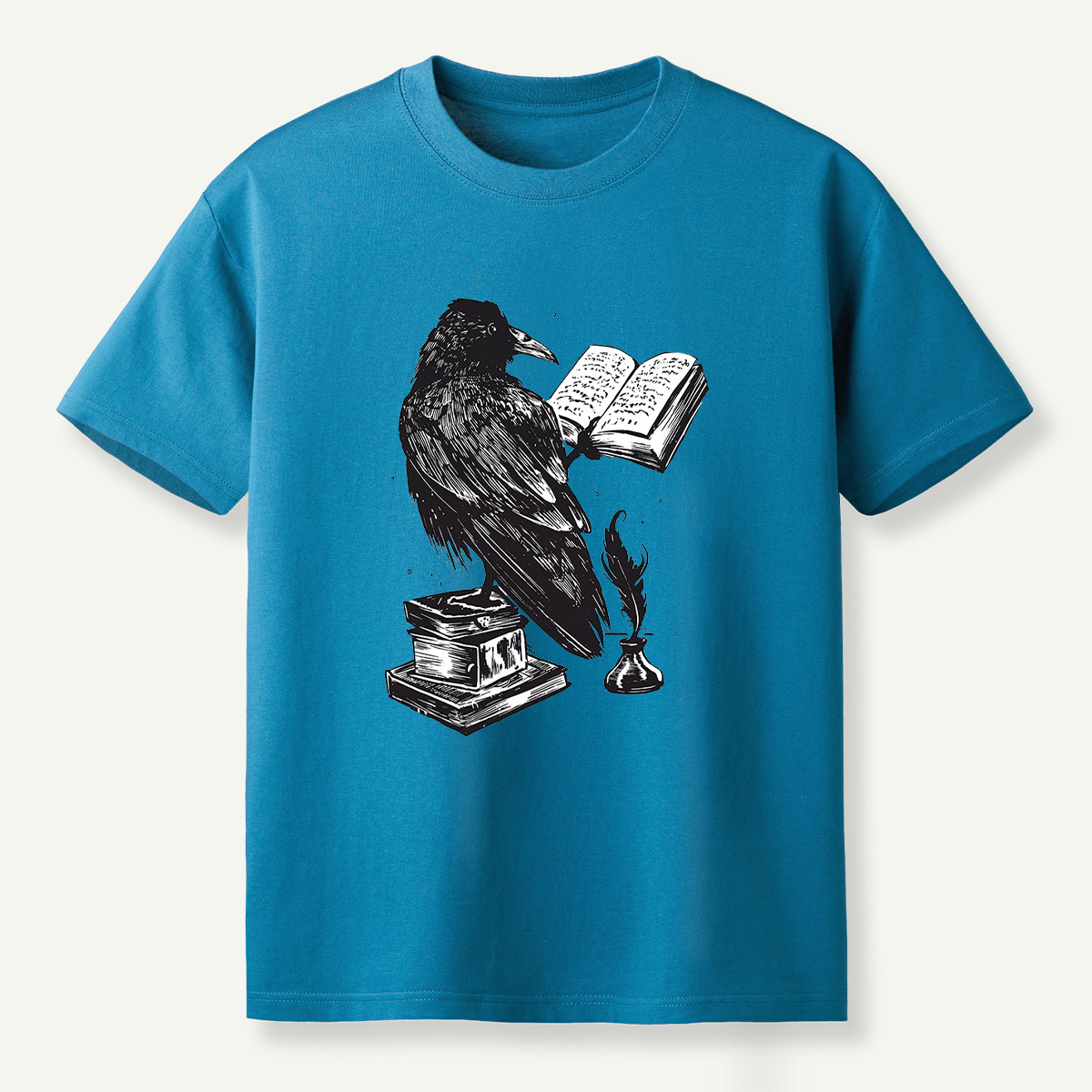 Raven Scholar Reading Books T-Shirt