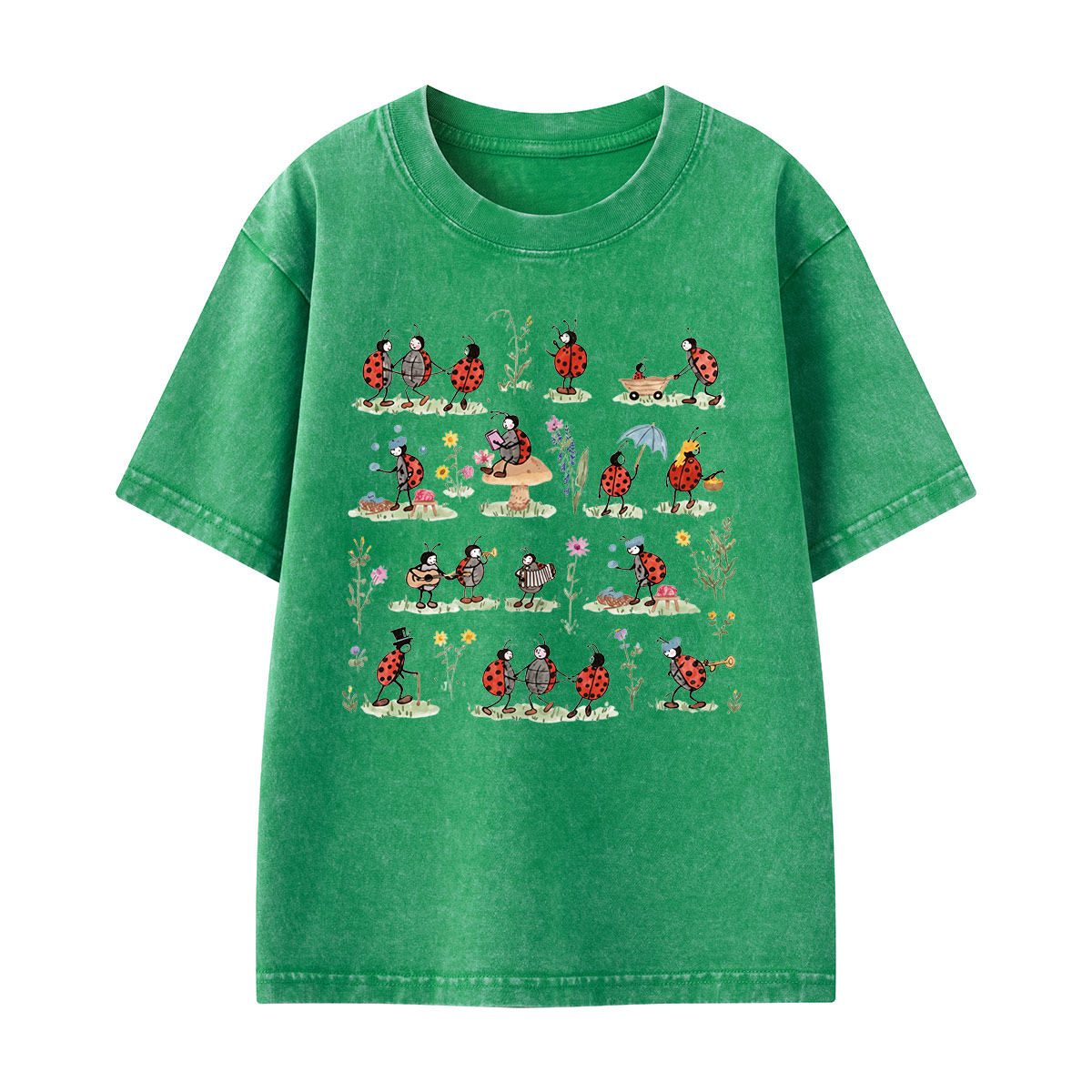 Colorful Bird Guide Kids Washed T-Shirt