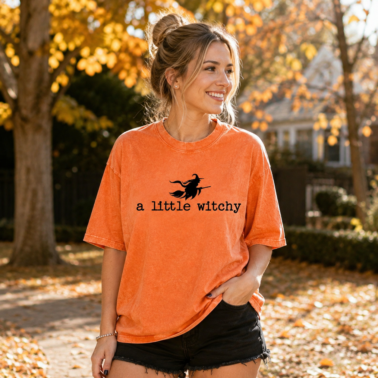 Just a Little Witchy Washed T-Shirt