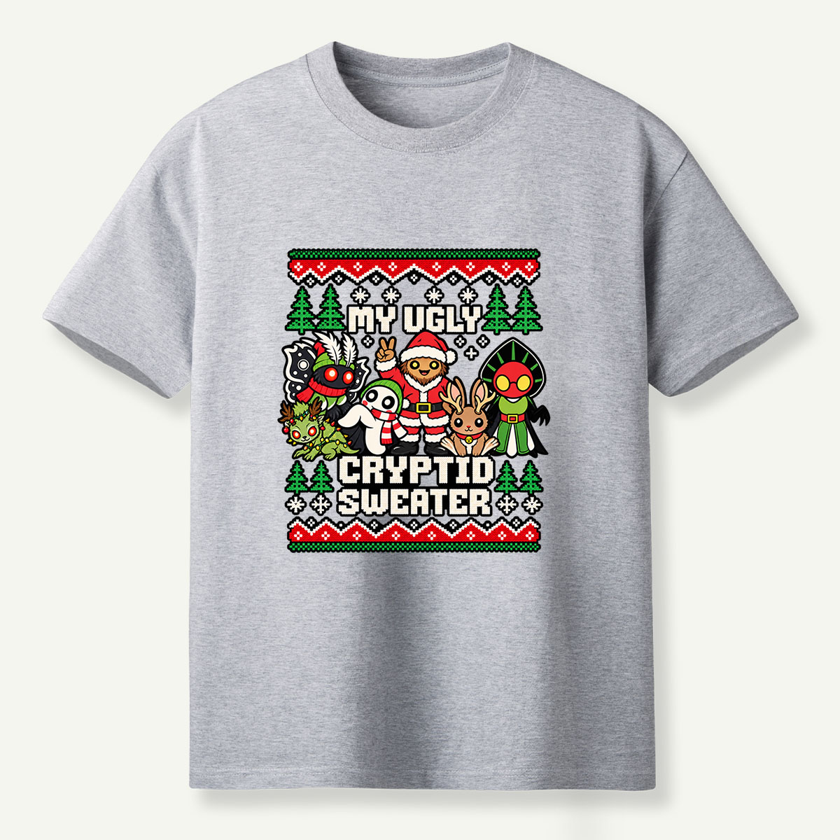 My Ugly Cryptid Sweater Christmas Creatures T-Shirt