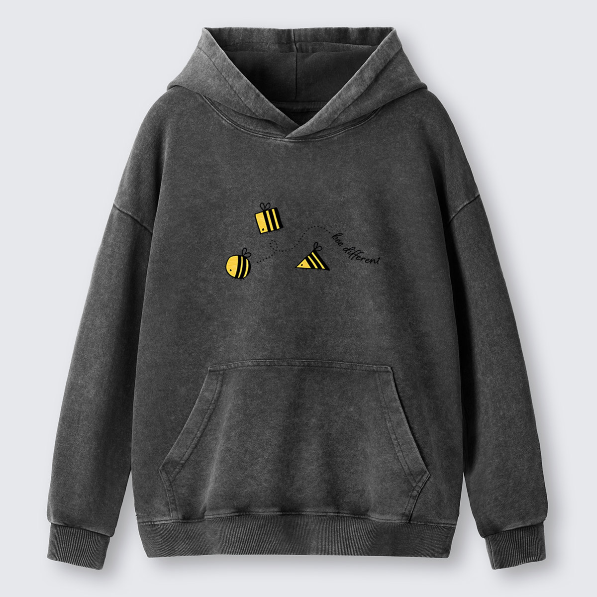 Bee Different Washed Hoodie