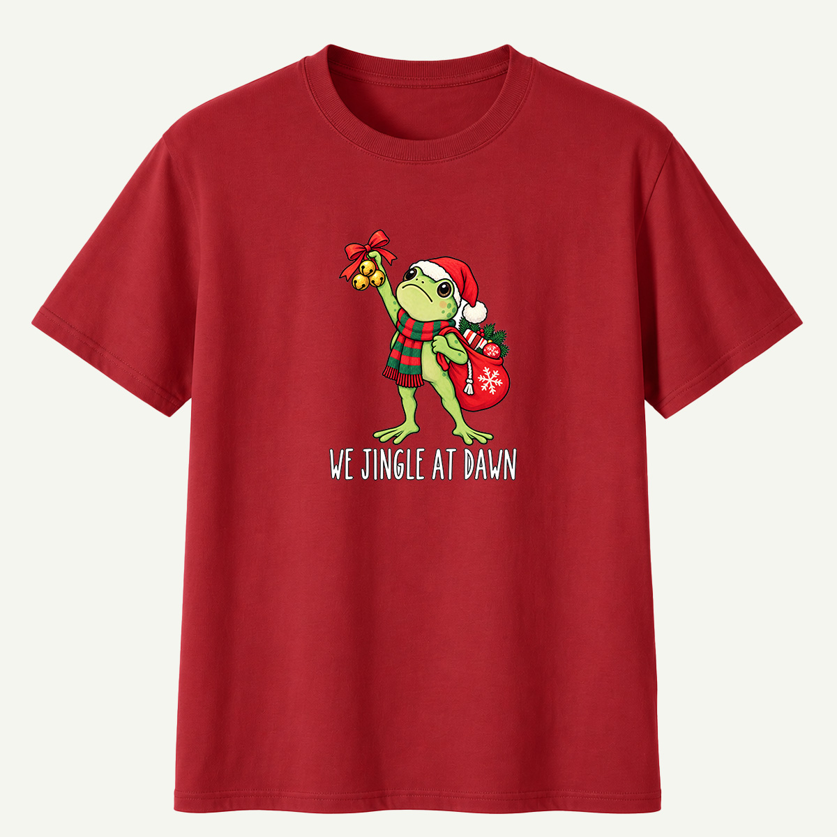 We Jingle At Dawn Christmas Frog T-Shirt