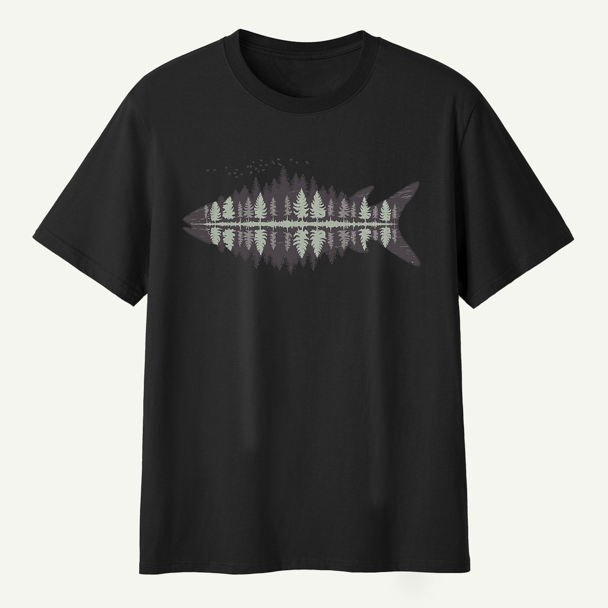 Fish Skeleton Minimalist Anatomy T-Shirt
