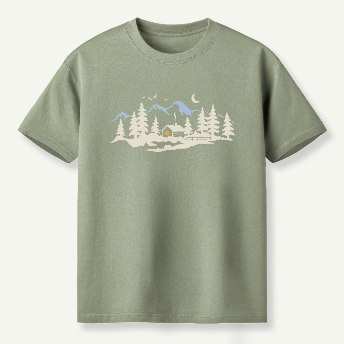 Moonlit Pine Forest Wilderness T-Shirt