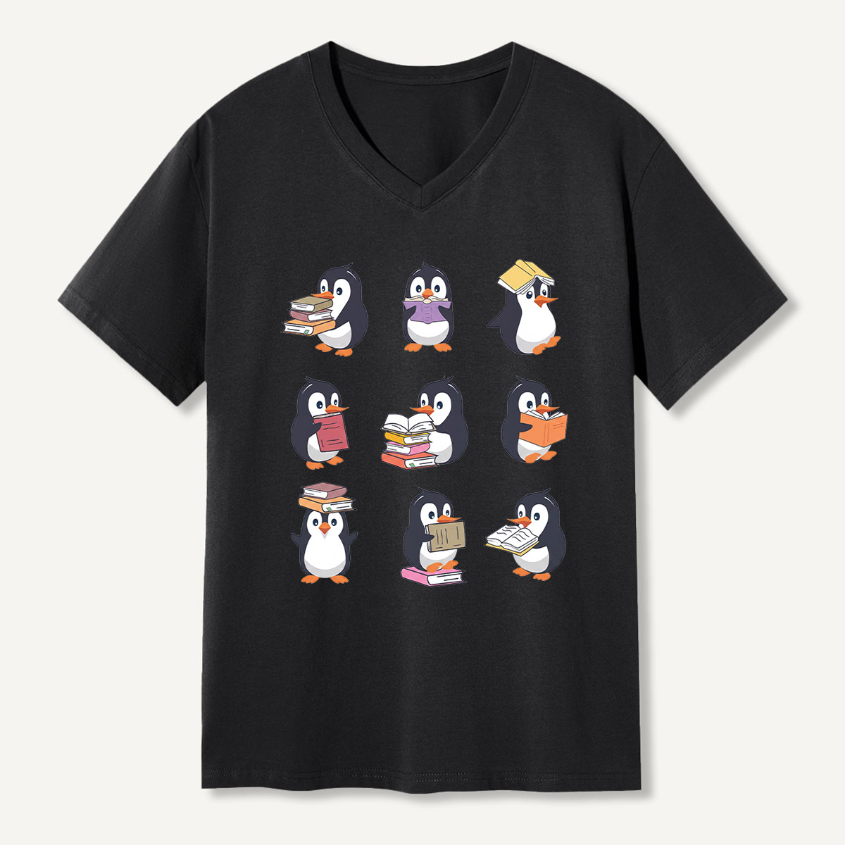 Penguin Personalities Mood Chart V-neck T-Shirt