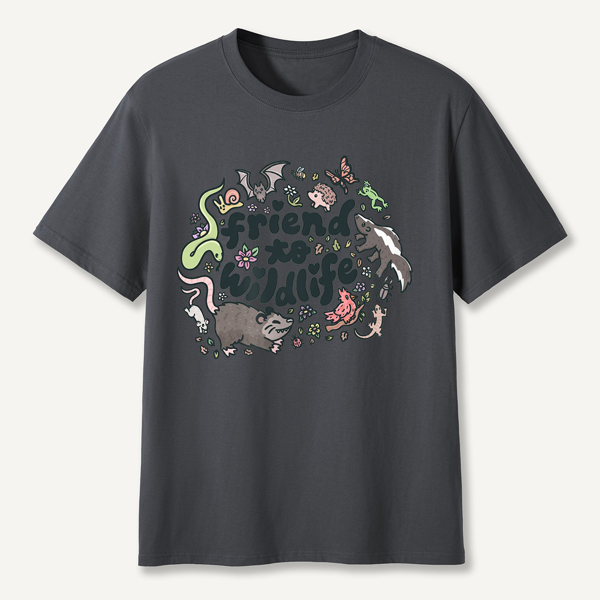 Friend to Wildlife Cute Animals Doodle T-Shirt