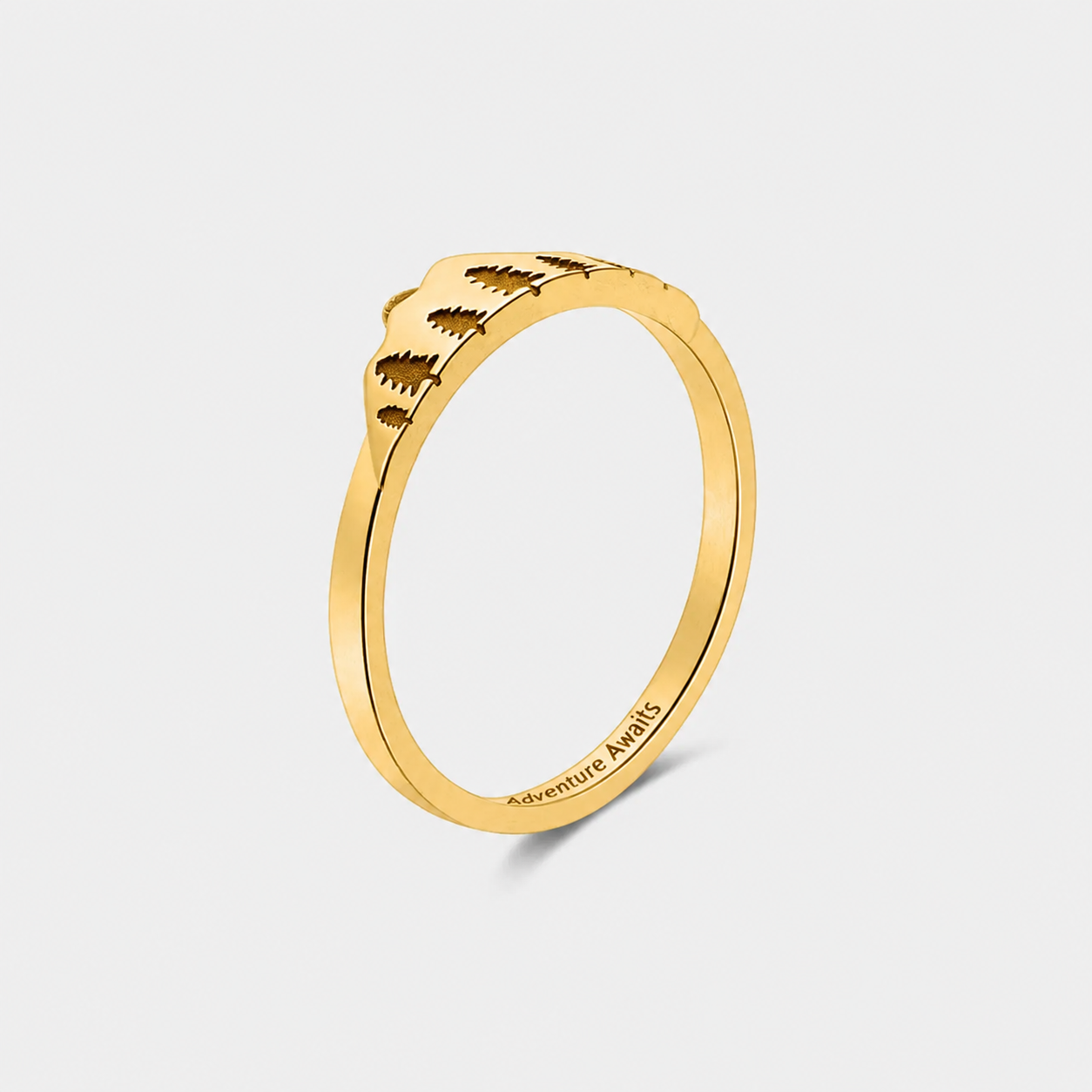 Adventure Awaits Mountain & Pine Forest Ring
