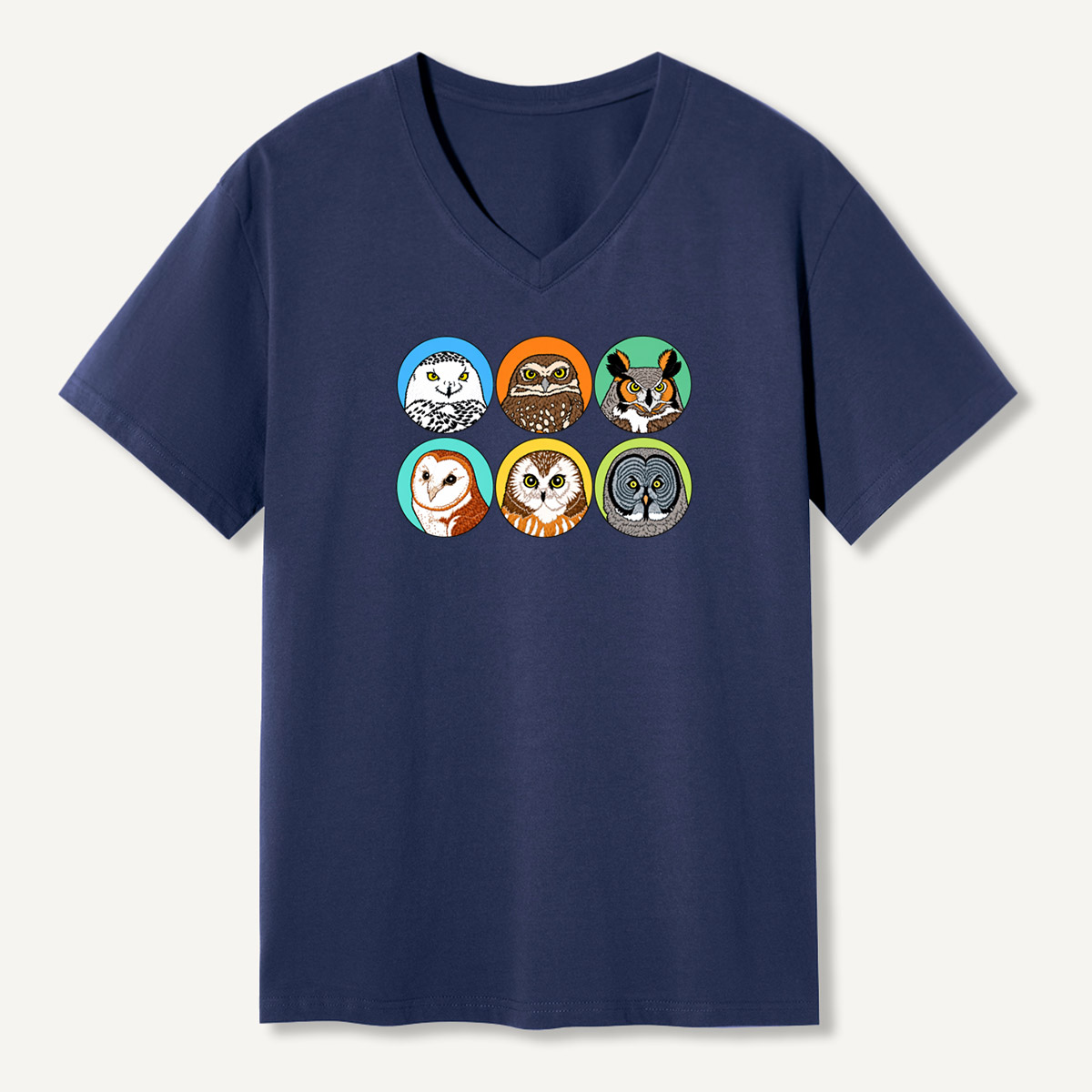 Owl Circle Portrait Collection V-neck T-Shirt