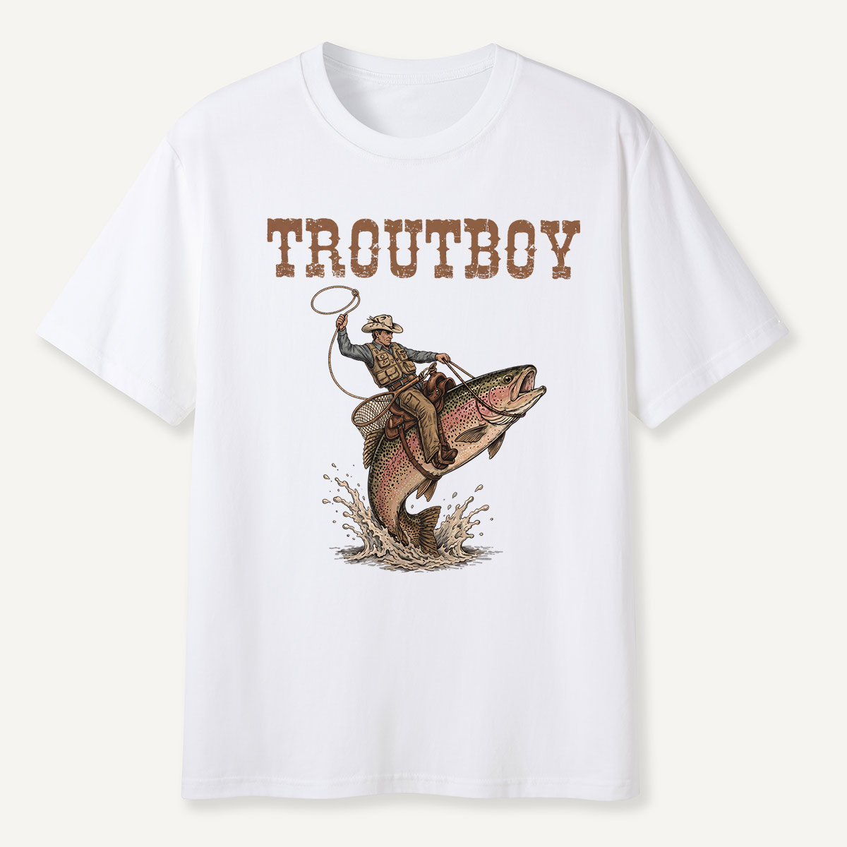 Cowboy Riding Trout T-Shirt