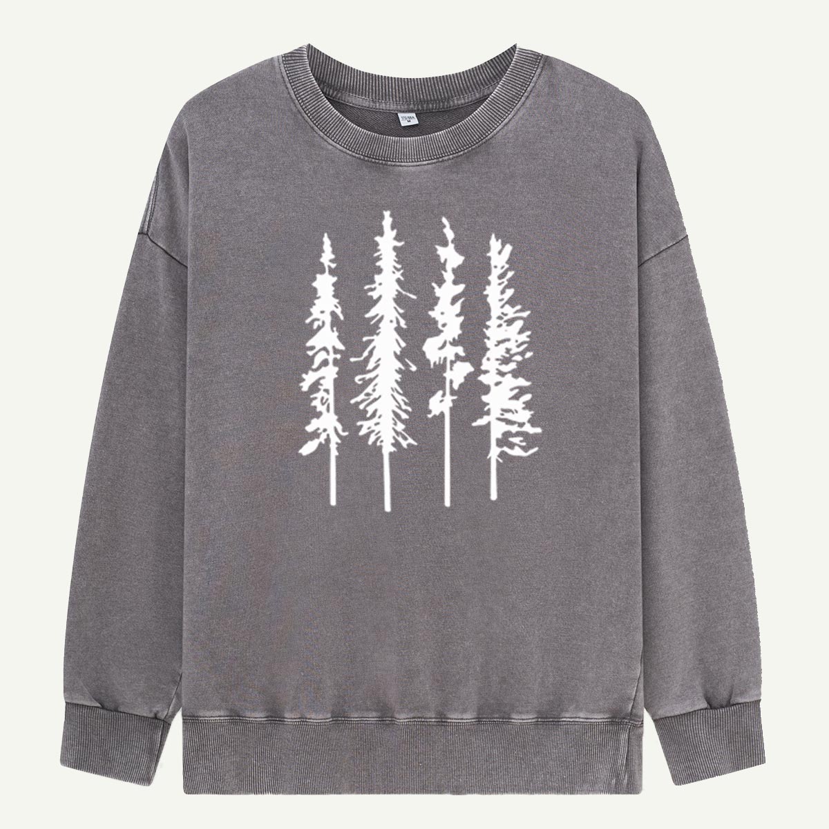 Tall Evergreen Forest Line Art Washed Sweatshirts