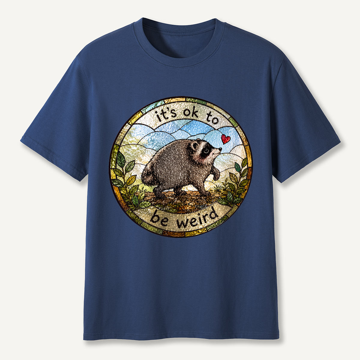 It’s OK to Be Weird Jimothy Round Art  T-Shirt