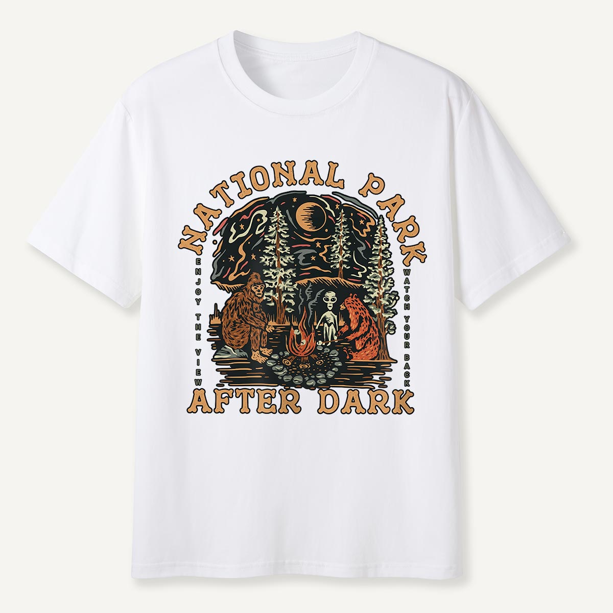 National Park After Dark Campfire Night T-Shirt