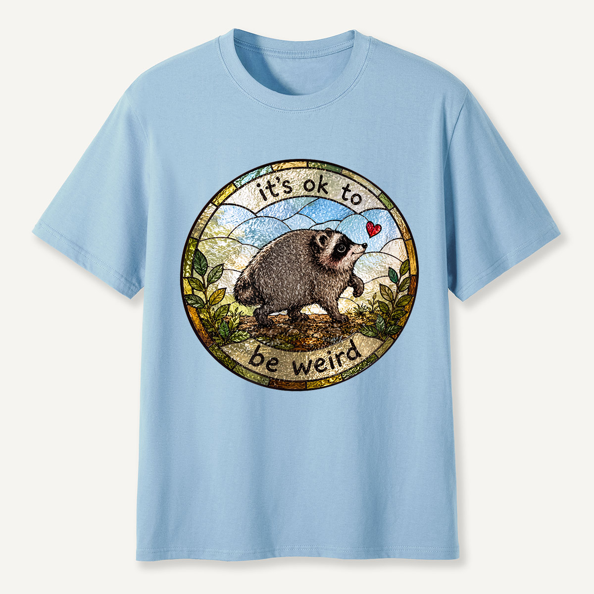 It’s OK to Be Weird Jimothy Round Art  T-Shirt