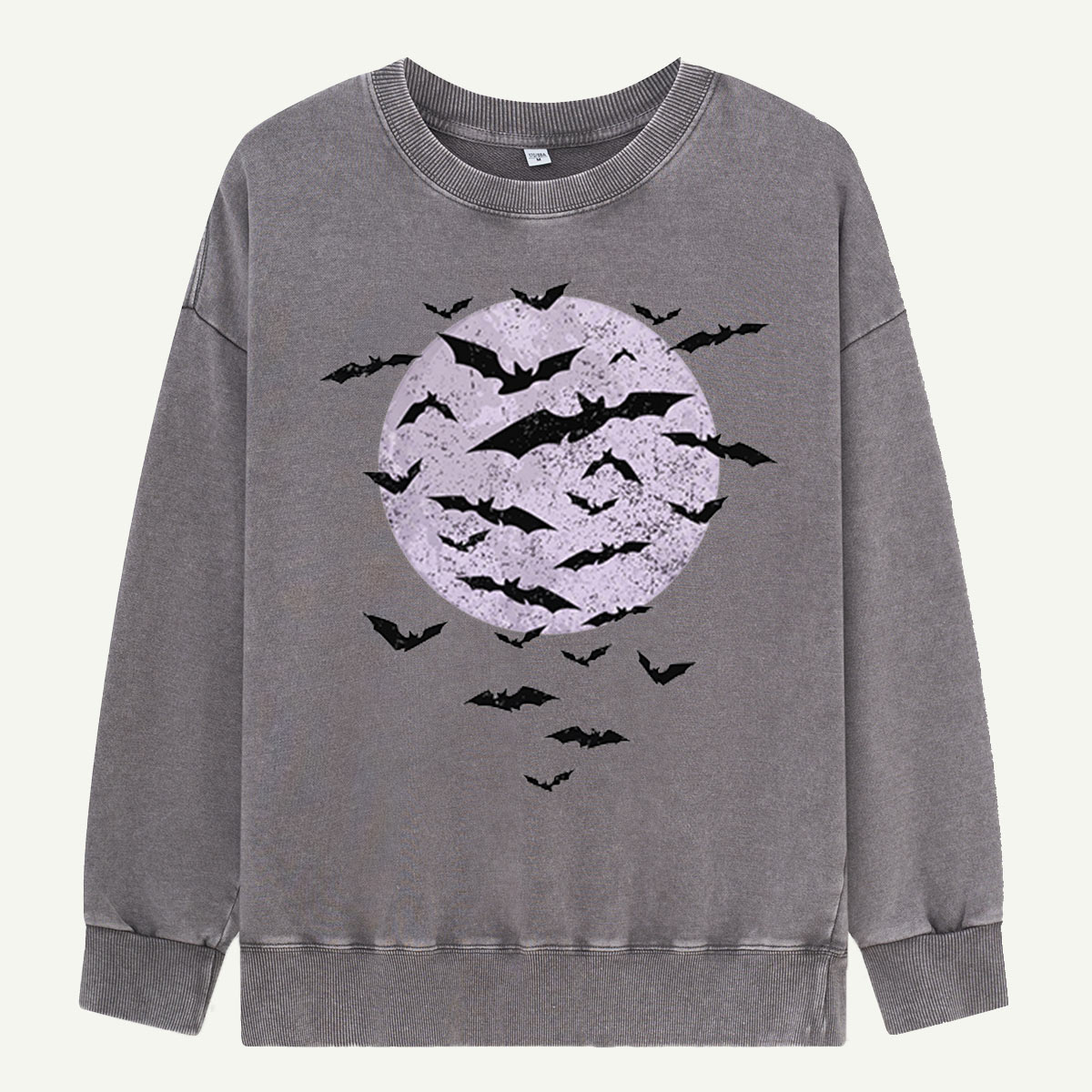 Bats Around Full Moon Washed Sweatshirts
