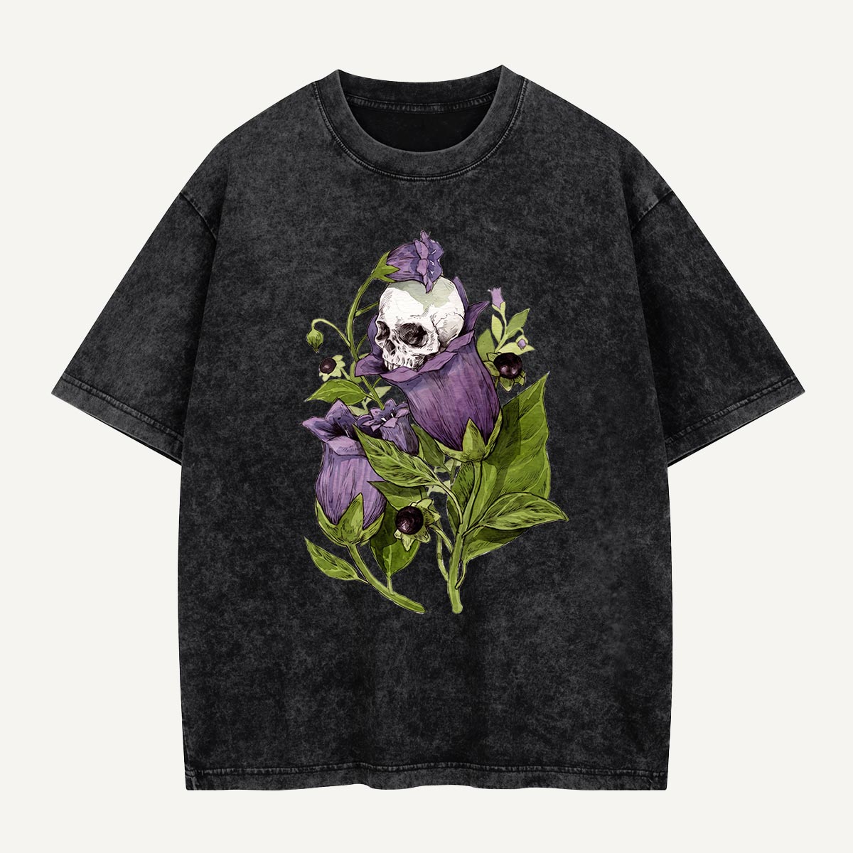 Skull in the Belladonna Washed T-Shirt