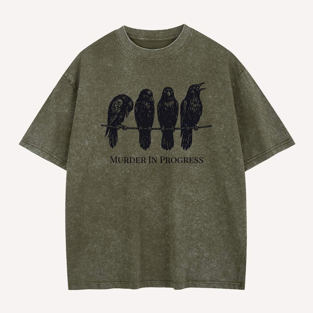Murder in Progress Washed T-Shirt