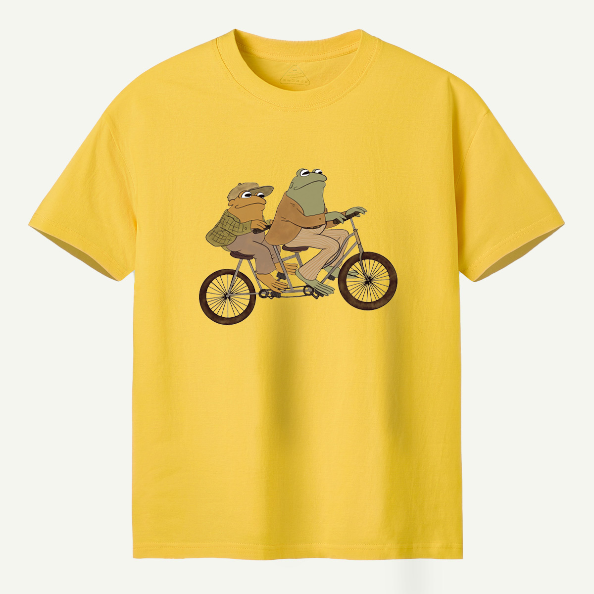 Vintage Frog Tandem Bicycle Whimsical Illustration T-Shirt