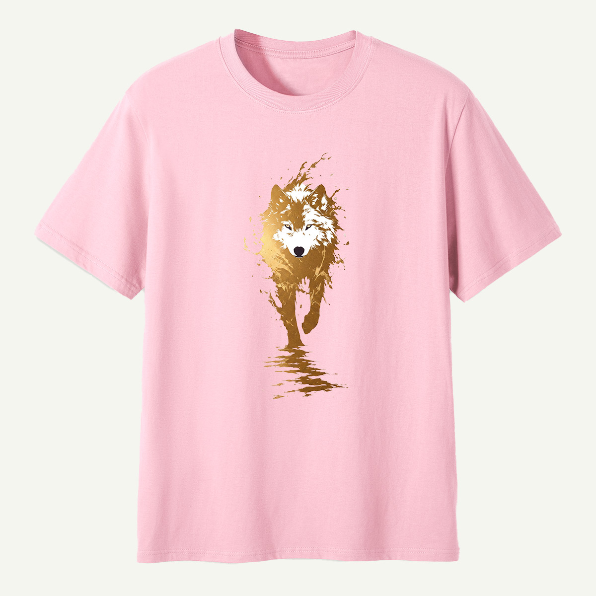 Golden Fox Reflection Watercolor T-Shirt