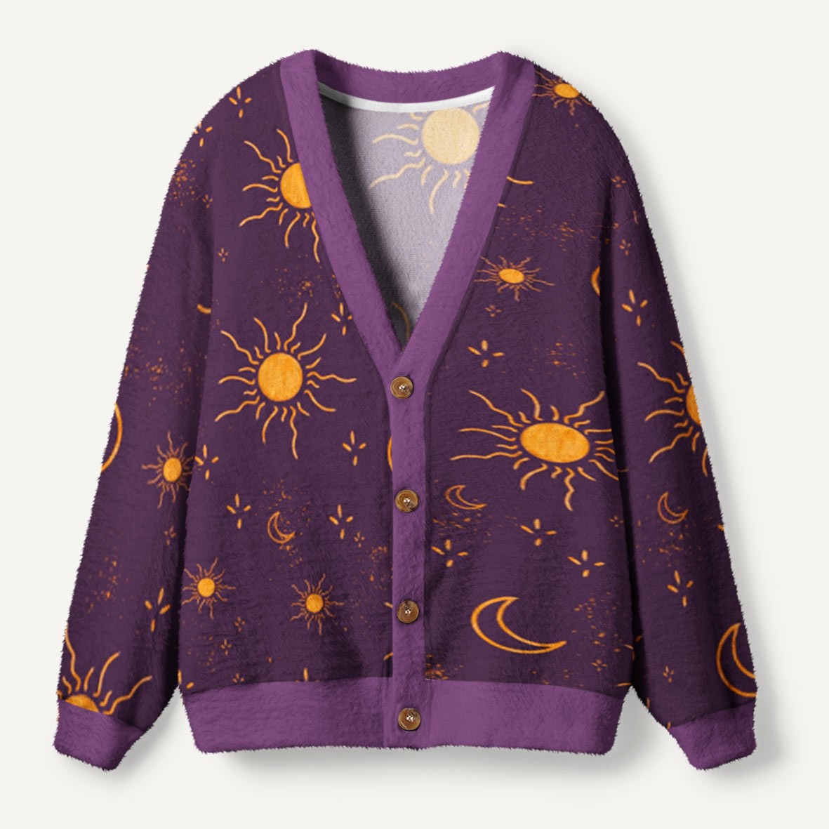 Dancing Between Sun and Moon Ugly Cardigan Sweaters