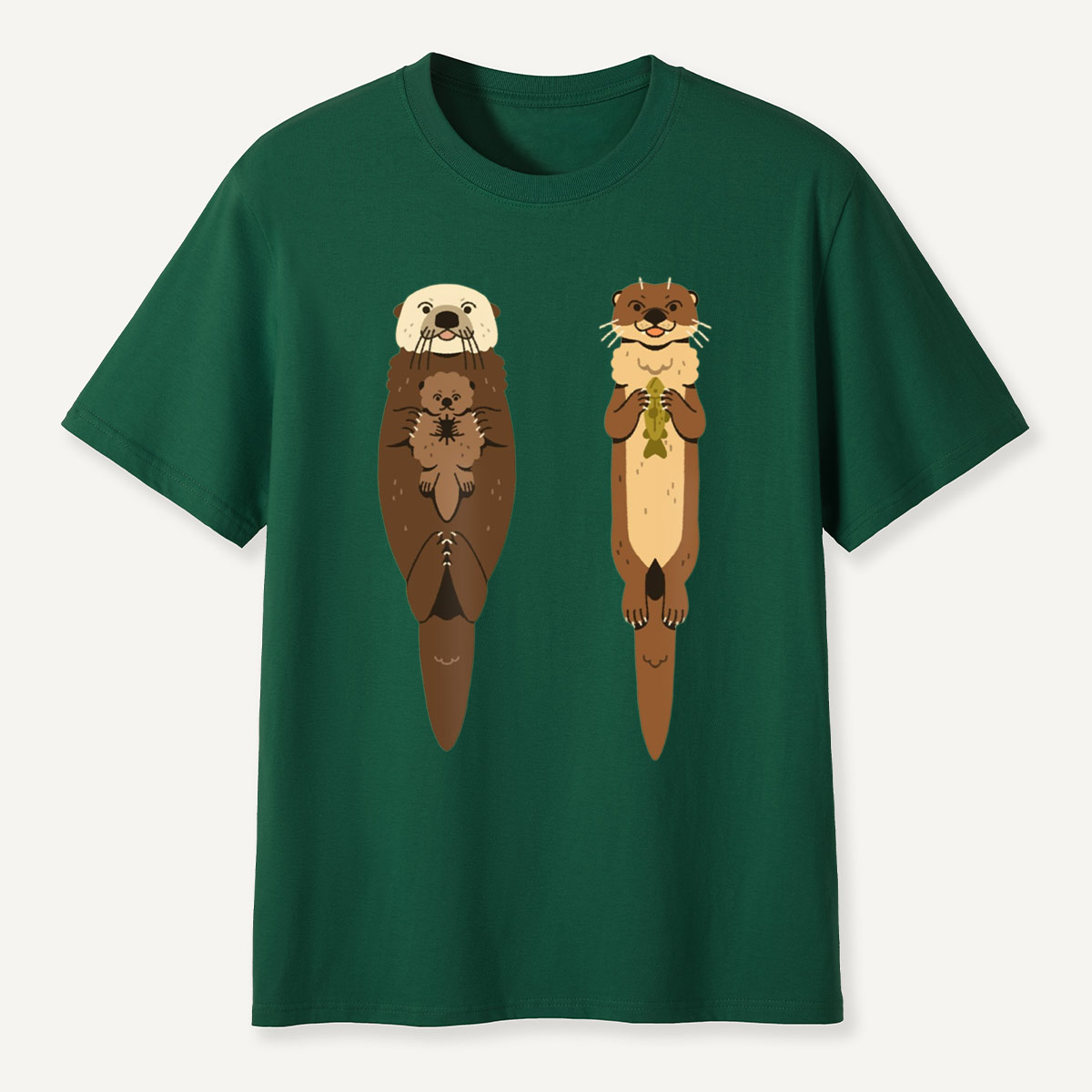 Sea Otter and River Otter Cute Duo T-Shirt