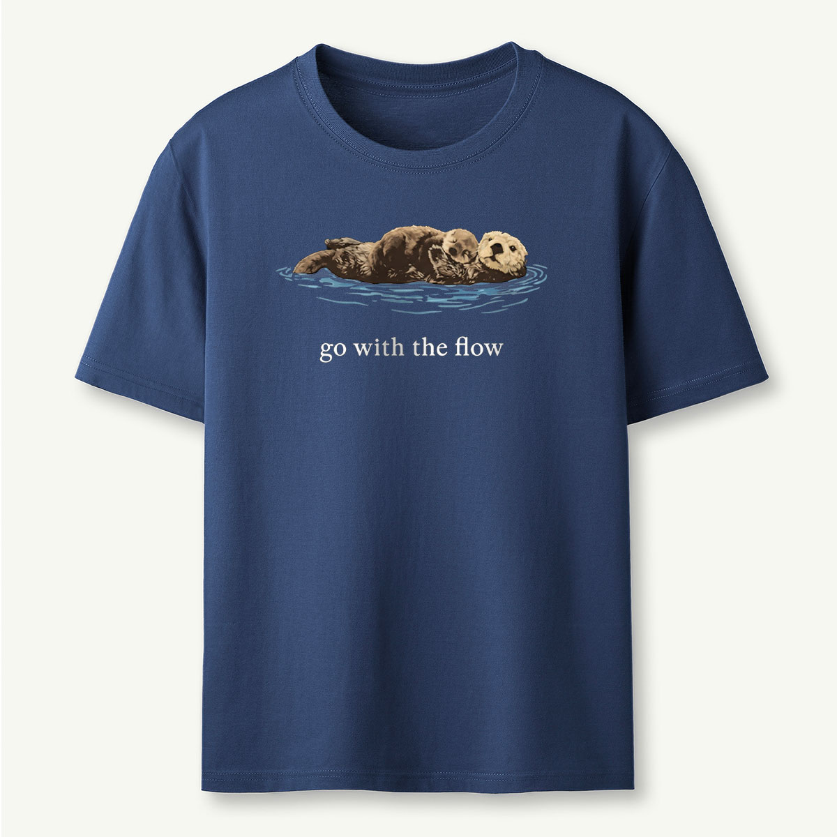 Go With The Flow Sea Otter Wildlife Nature T-Shirt