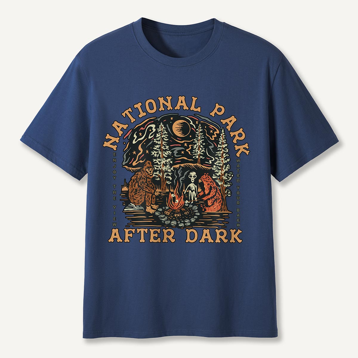 National Park After Dark Campfire Night T-Shirt