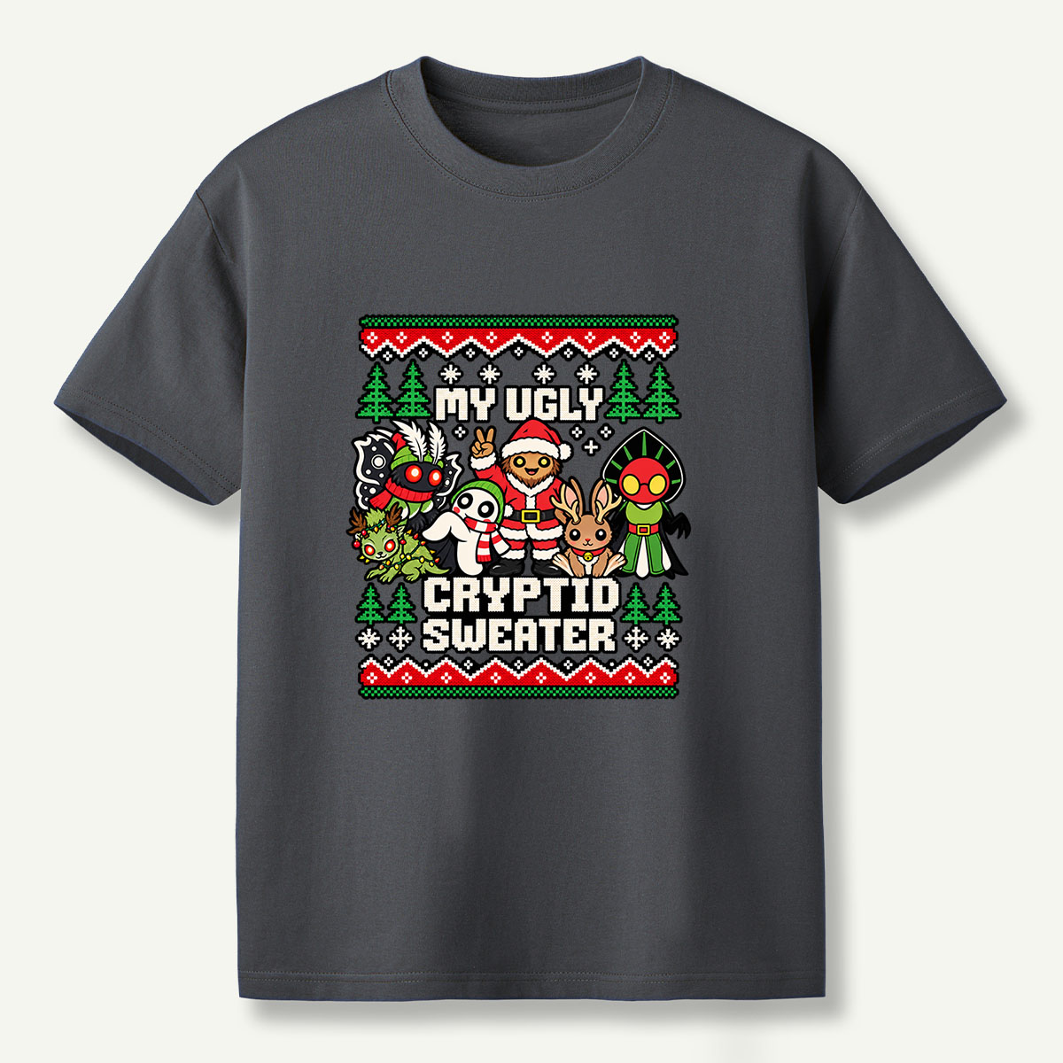 My Ugly Cryptid Sweater Christmas Creatures T-Shirt