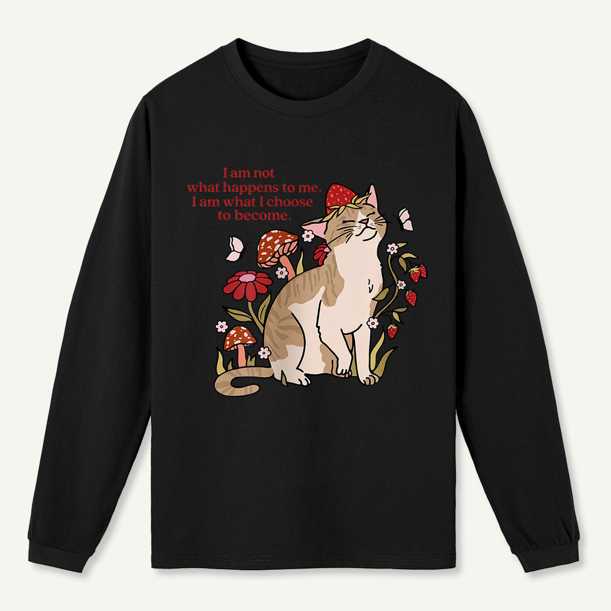 Forest Cat Quote Long Sleeve T-Shirt