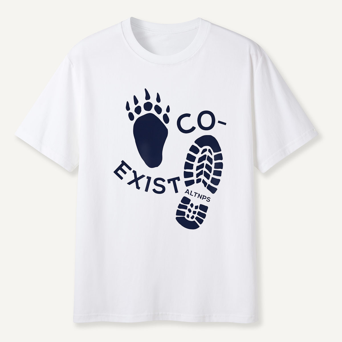 Co-Exist Bear Track and Boot Print T-Shirt