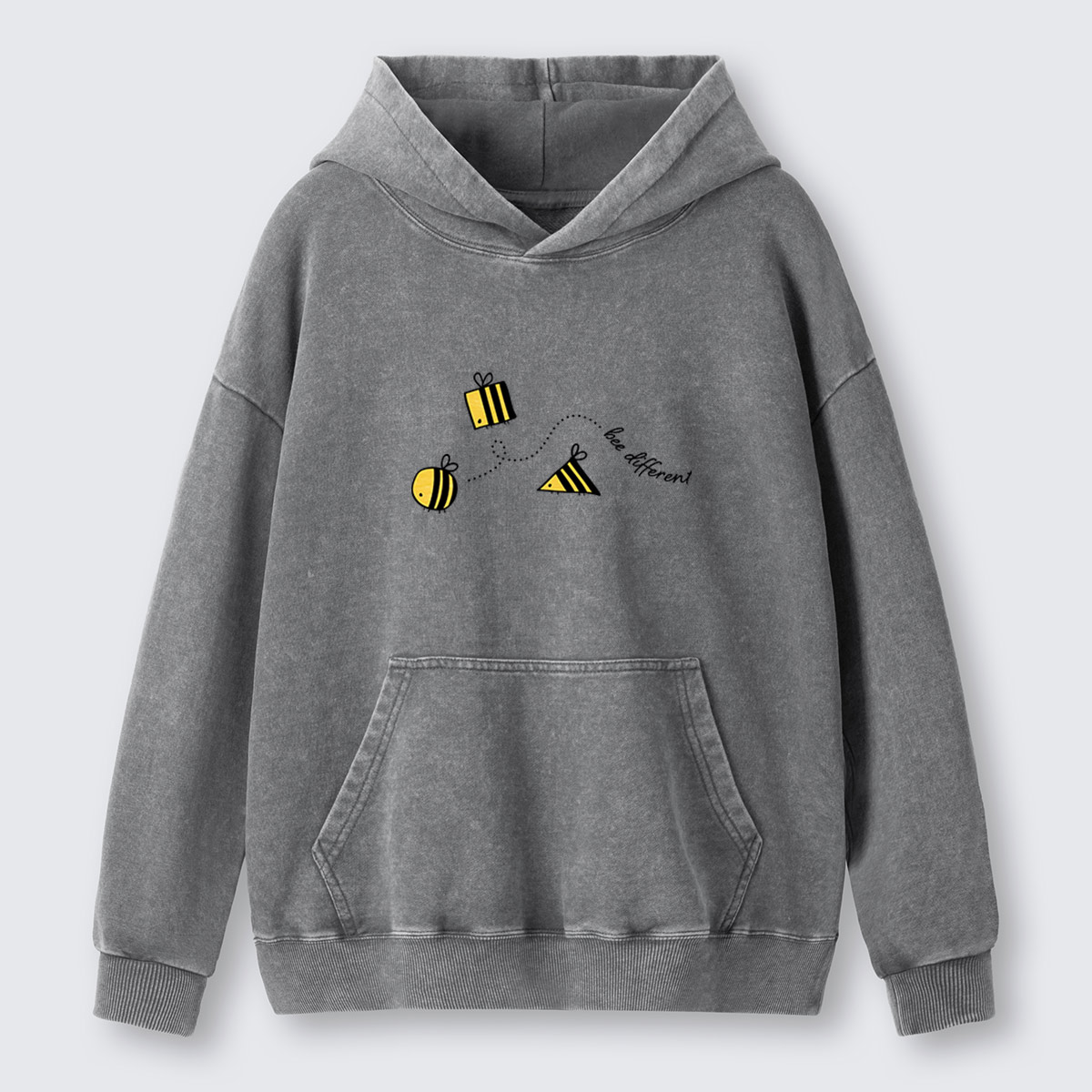 Bee Different Washed Hoodie