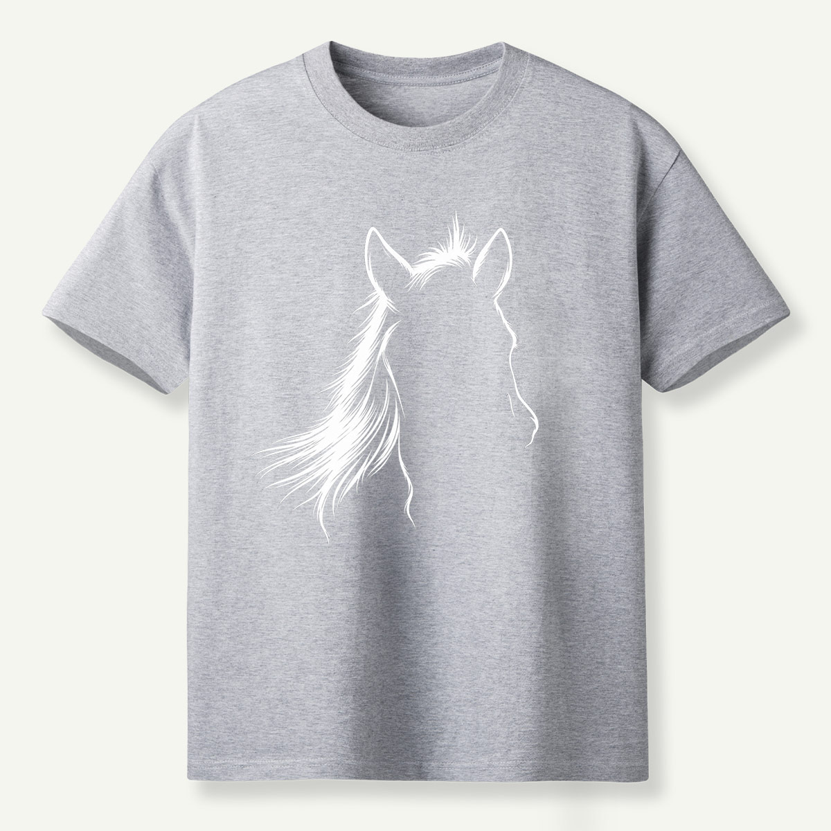 Wild Mane Horse Line Art T-Shirt