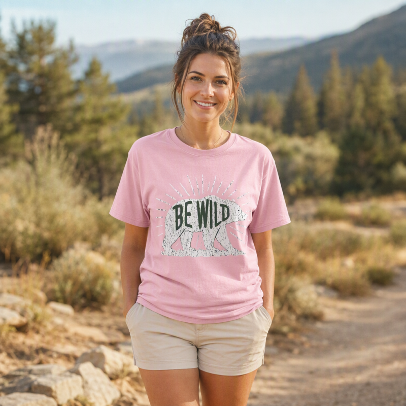 Be Wild Bear Sunburst T-Shirt