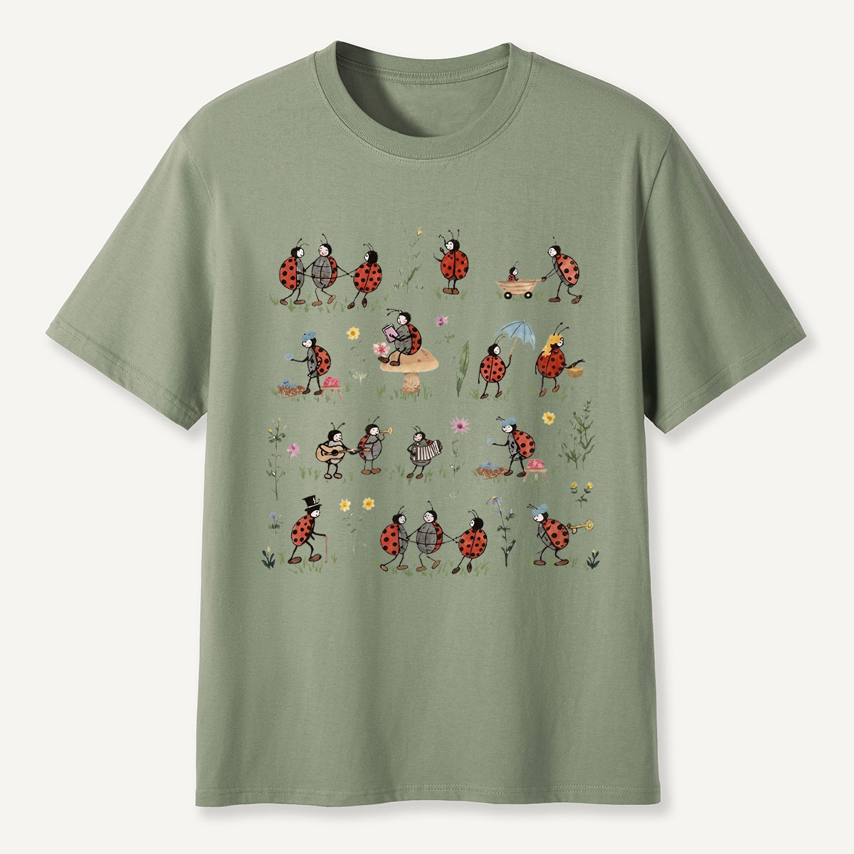 Ladybug and Flower Tee