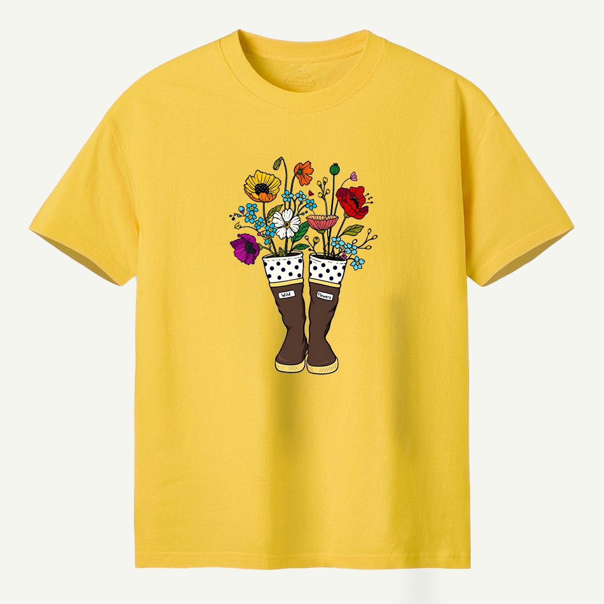 Wild Flowers Garden Boots Colorful Wildflower Bouquet T-Shirt