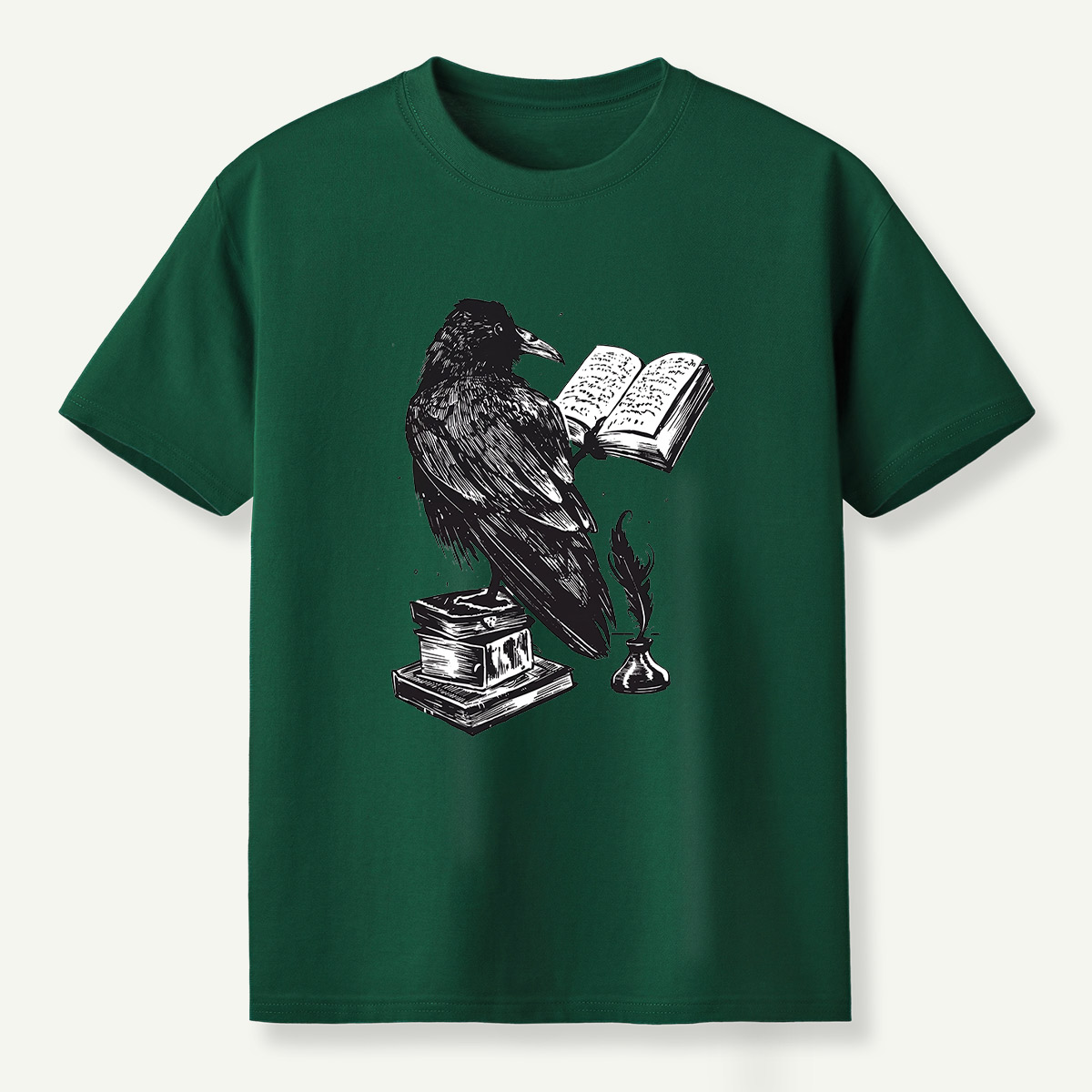 Raven Scholar Reading Books T-Shirt