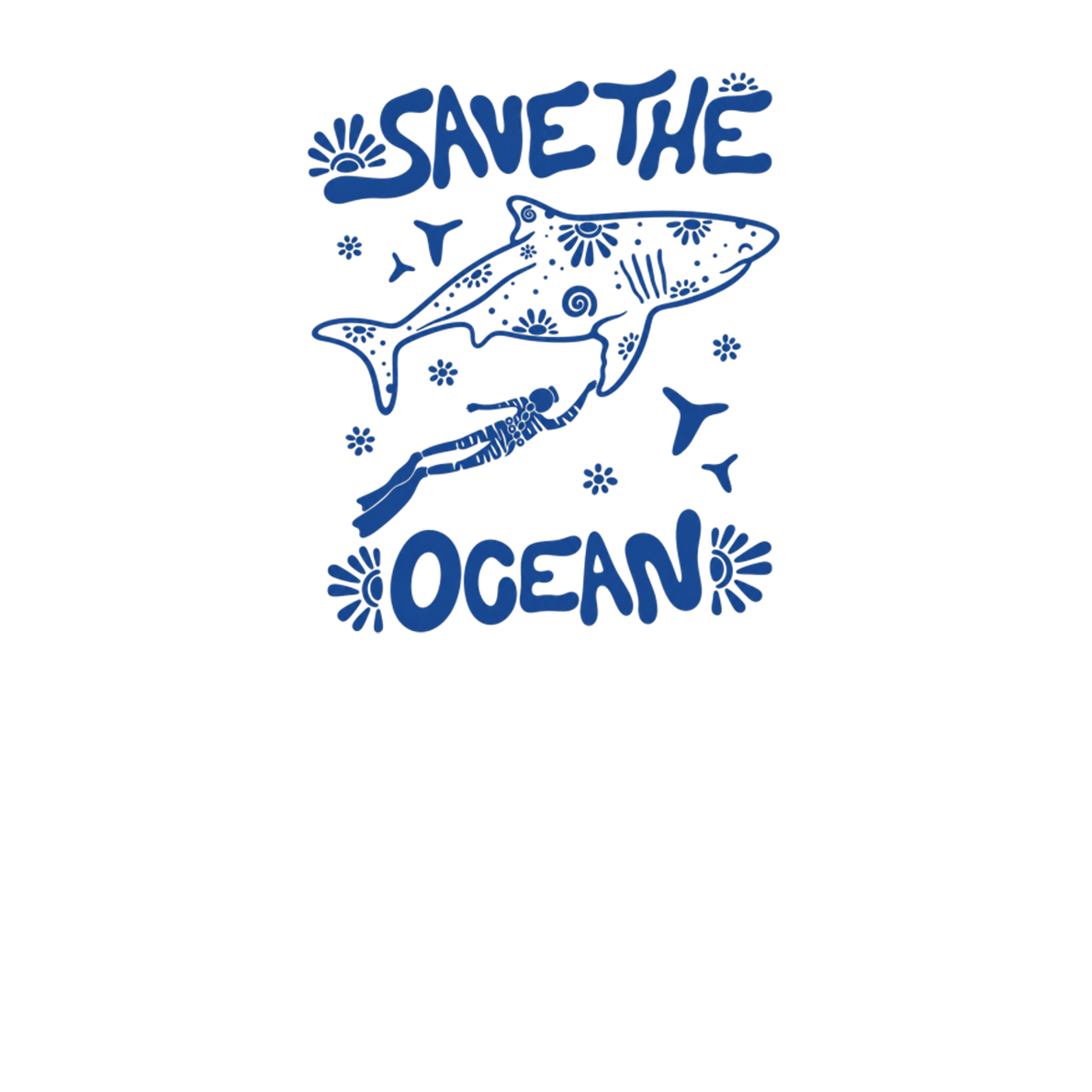 Save The Ocean Whale Marine Life T-Shirt