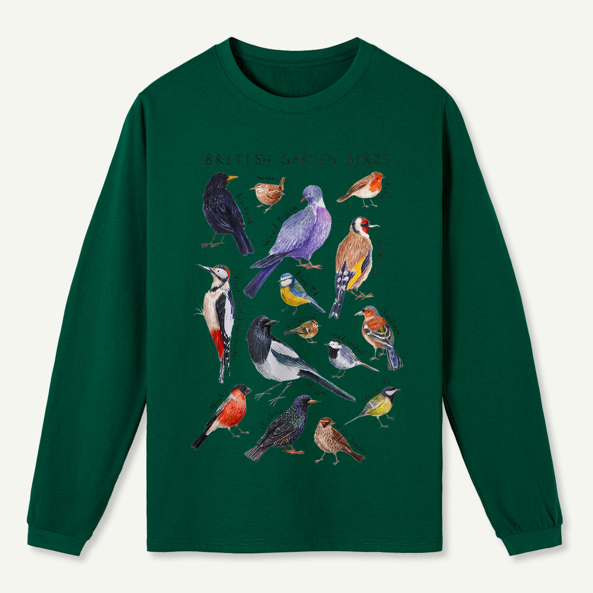 Botanical Garden Birds Wildlife Birdwatching Long Sleeve T-Shirt