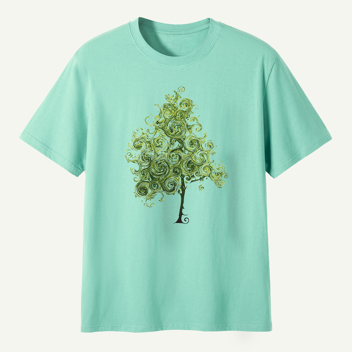 Whimsical Spiral Tree T-Shirt