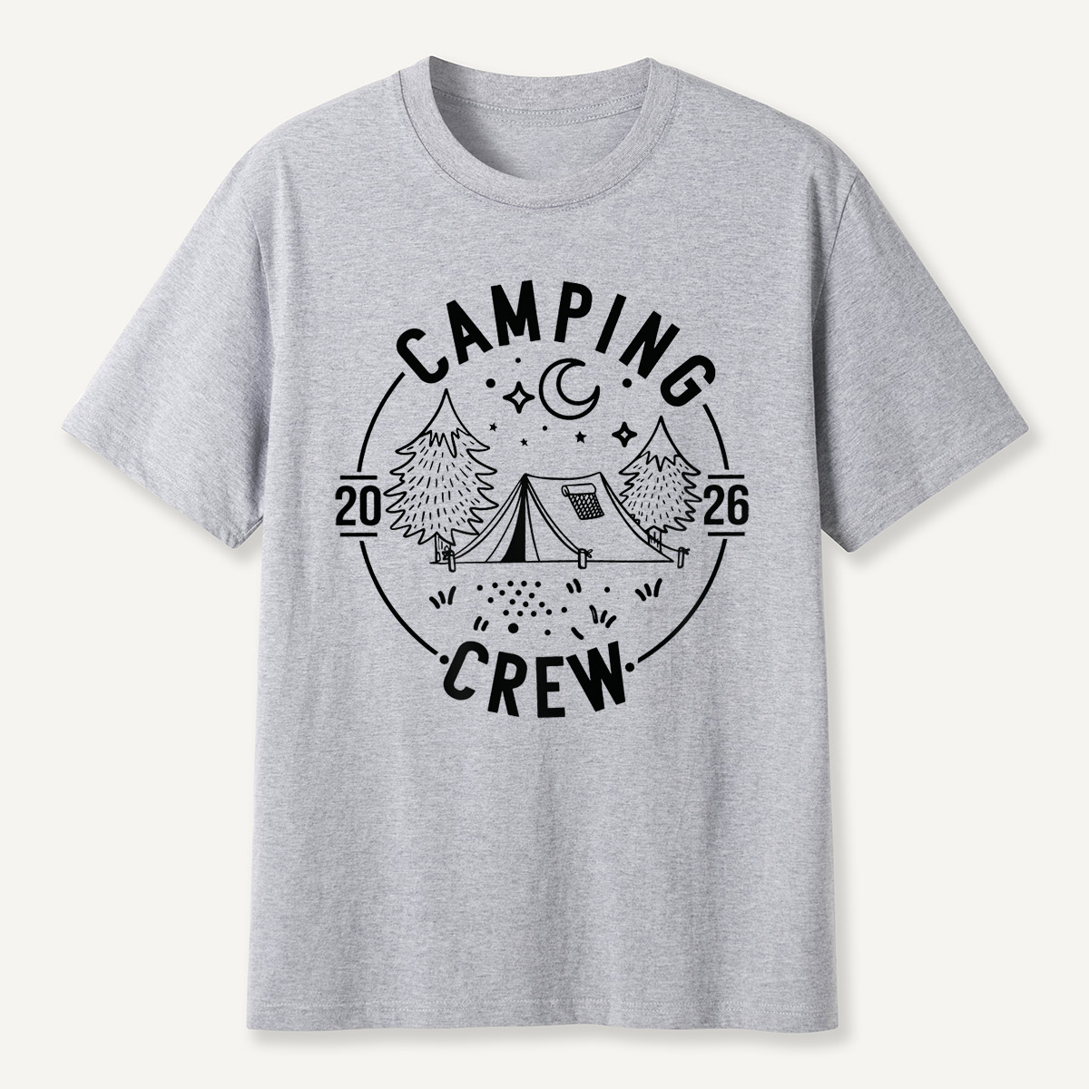 Minimalist Camping Crew Outdoor Adventure T-Shirt
