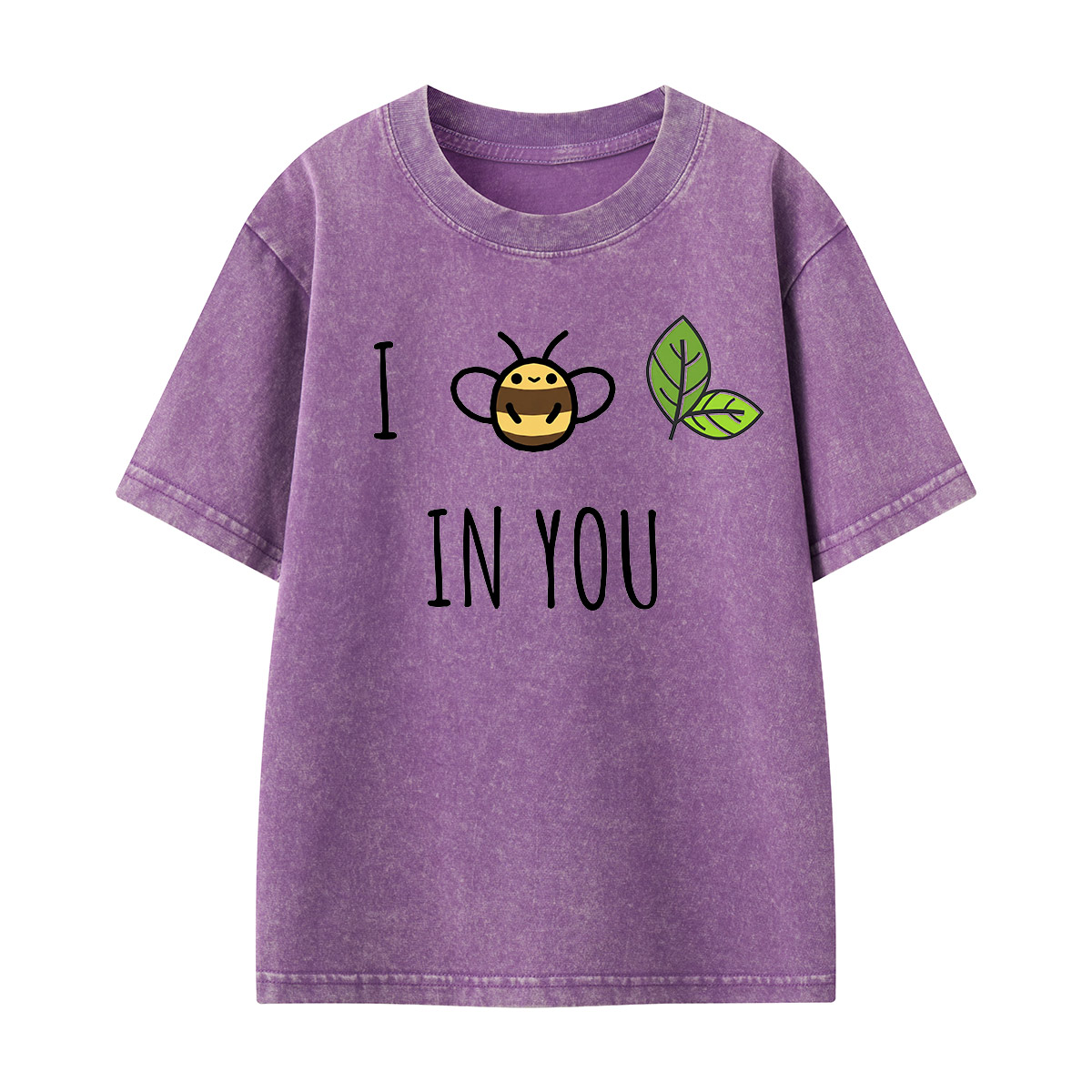 Bee Leaf Pun “I Believe in You” Kids Washed T-Shirt