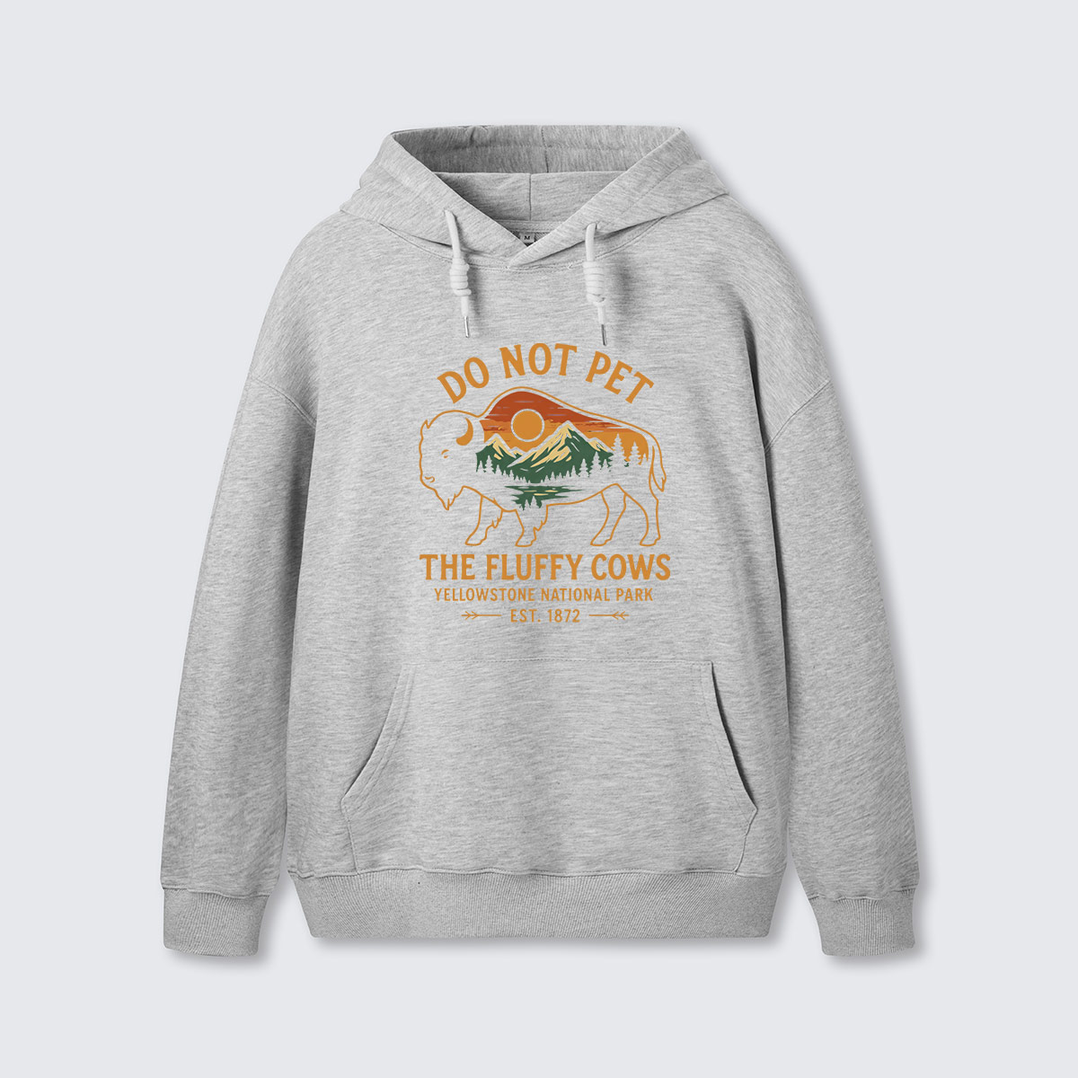 Do Not Pet The Fluffy Cows Buffalo Yellowstone National Park Hoodie