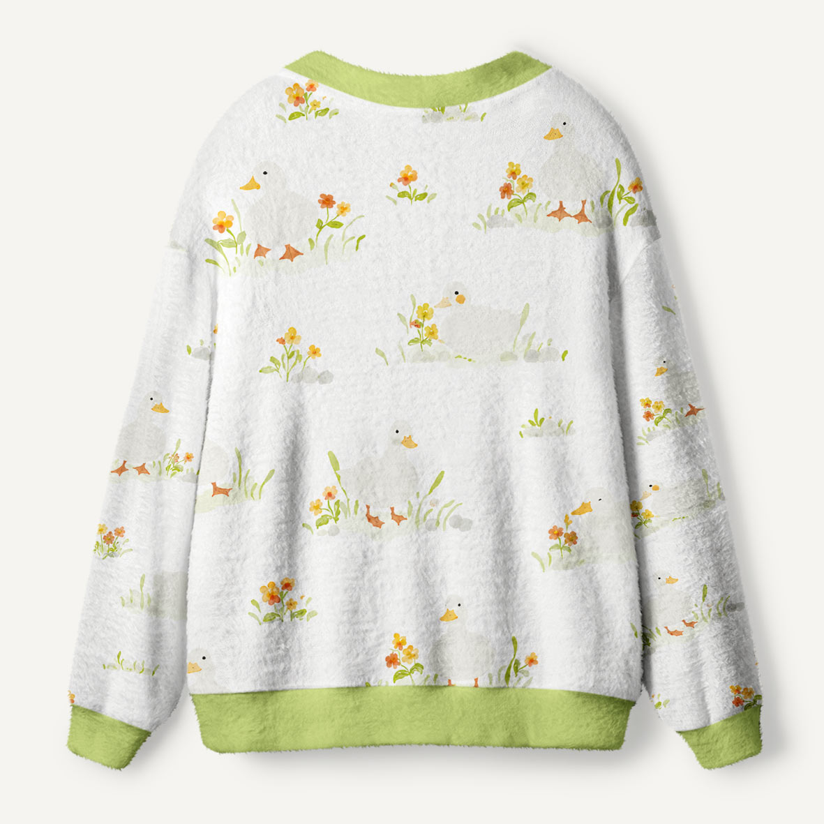 Ducks in the Meadow Ugly Cardigan Sweaters