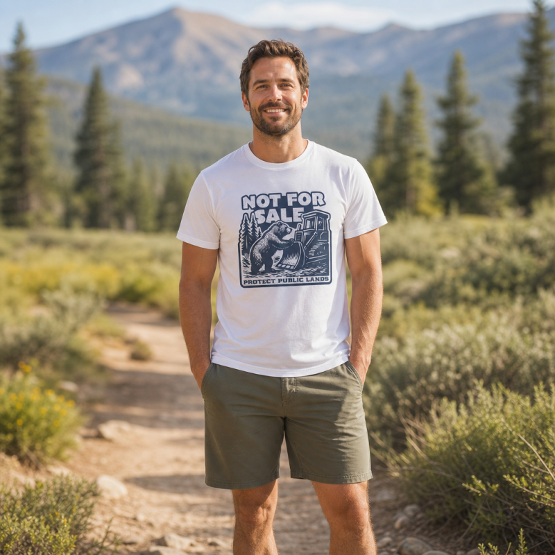 Not for Sale Protect Public Lands Bear Protest T-Shirt