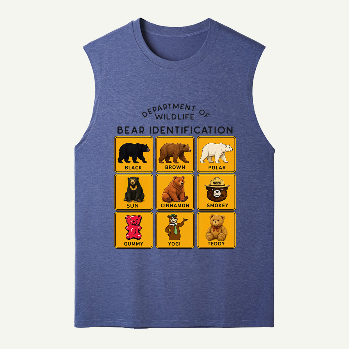 Department of Wildlife Bear Identification Gummy Bear Tank Top