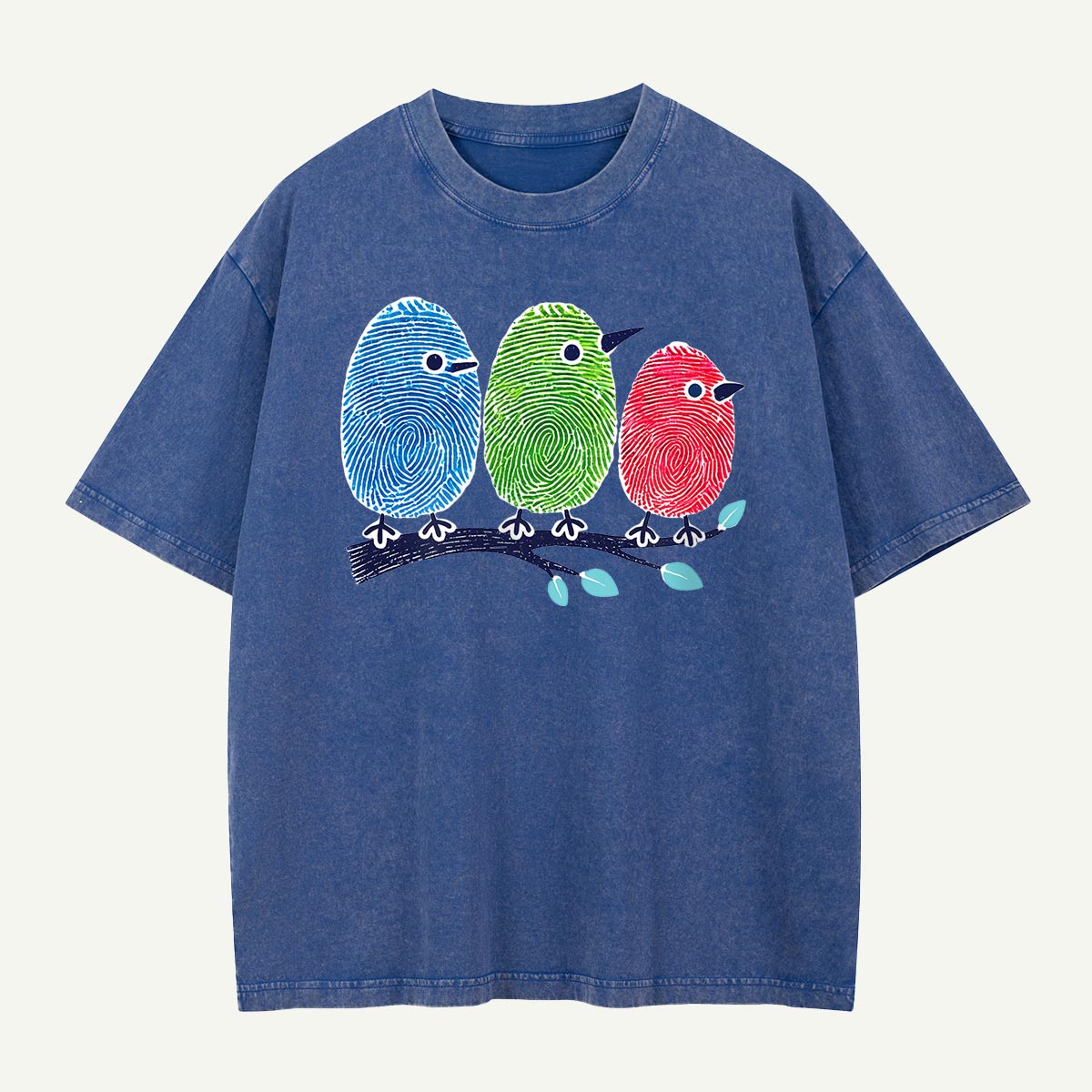 Three Birds Leave Their Mark Washed T-Shirt